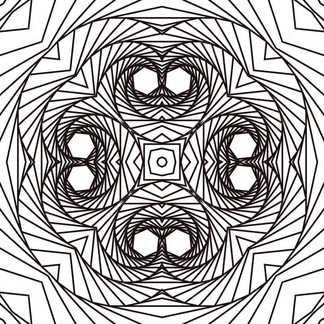 Ornamentos Geométricos Circulares Em Fundo Branco Vetor EPS