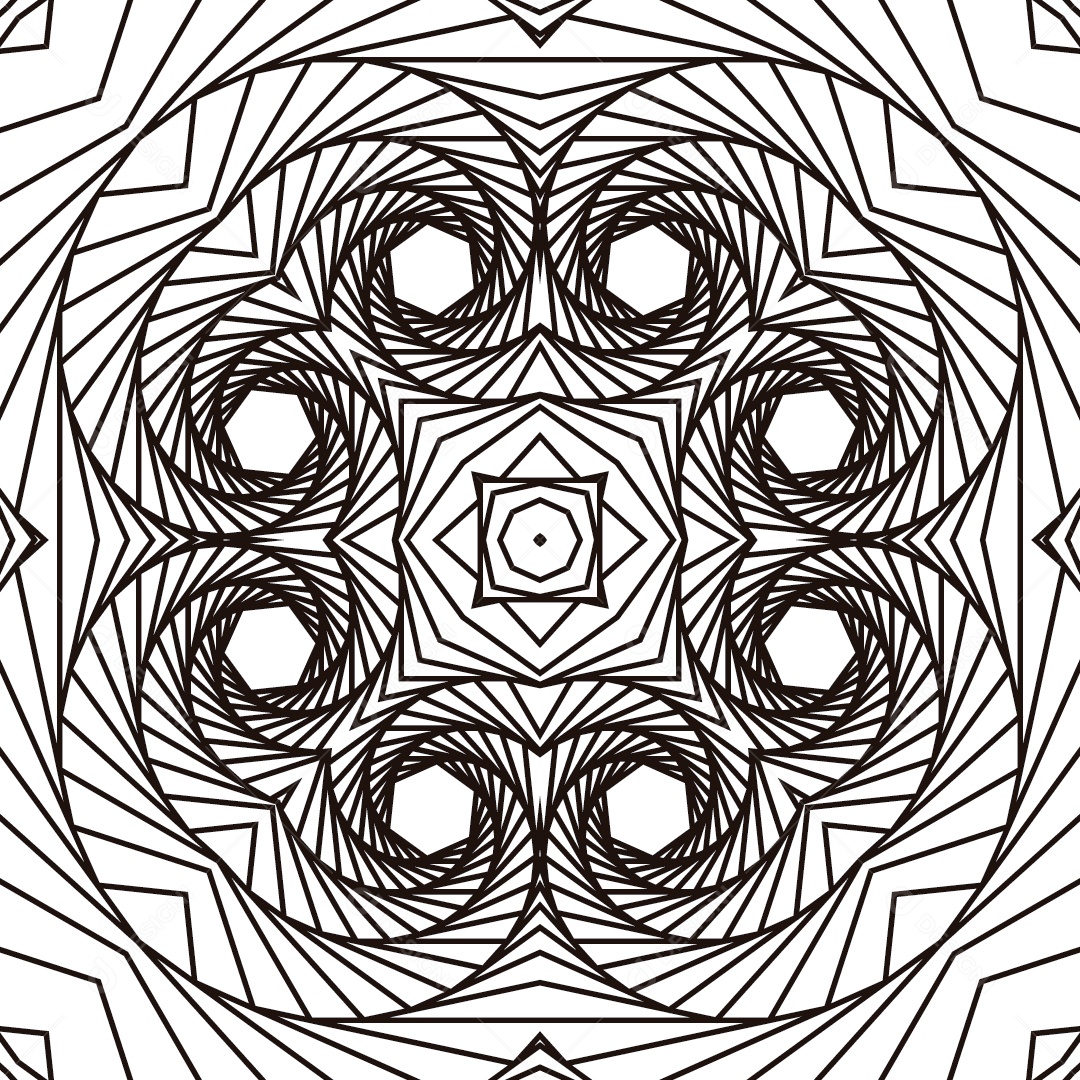 Ornamentos Geométricos Circulares Em Fundo Branco Vetor EPS