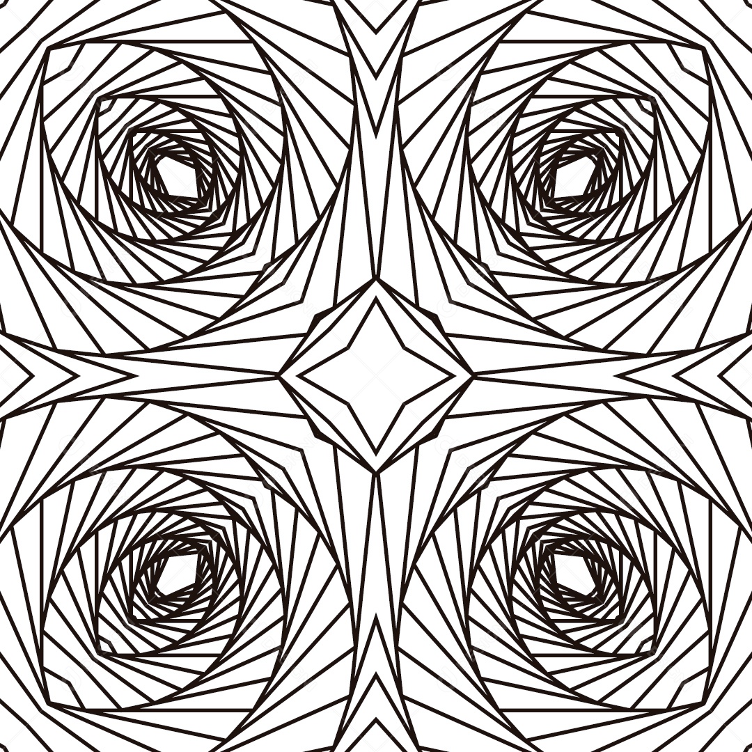 Ornamentos Geométricos Circulares Em Fundo Branco Vetor EPS