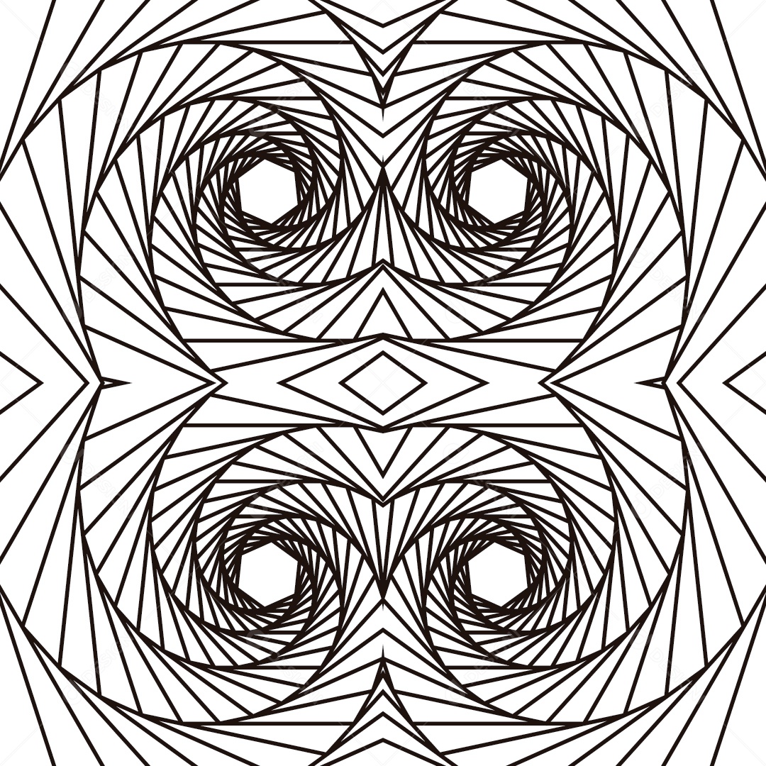 Ornamentos Geométricos Circulares Em Fundo Branco Vetor EPS