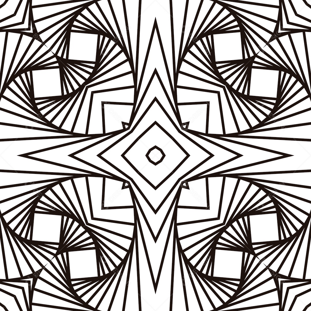 Ornamentos Geométricos Circulares Em Fundo Branco Vetor EPS