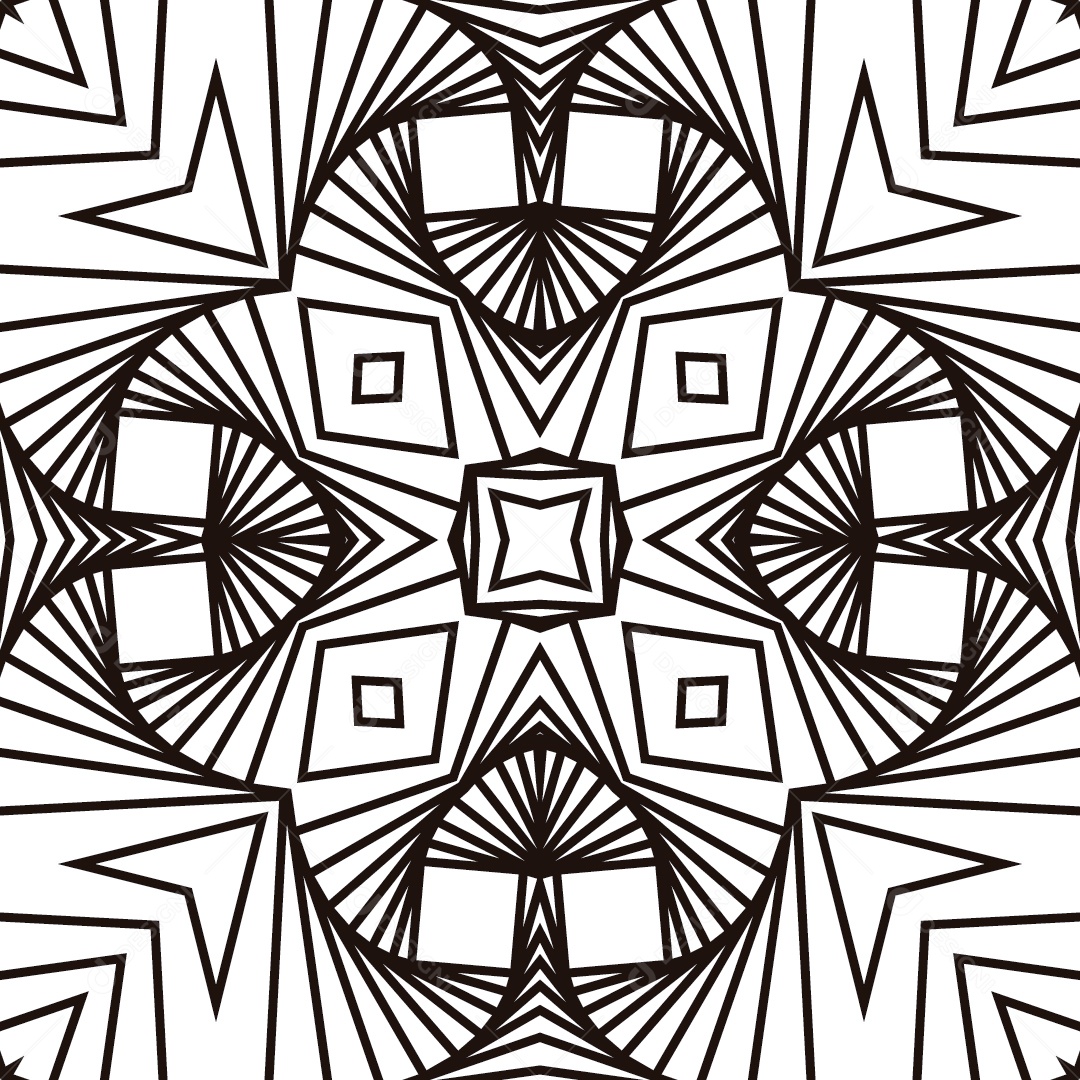 Ornamentos Geométricos Circulares Em Fundo Branco Vetor EPS