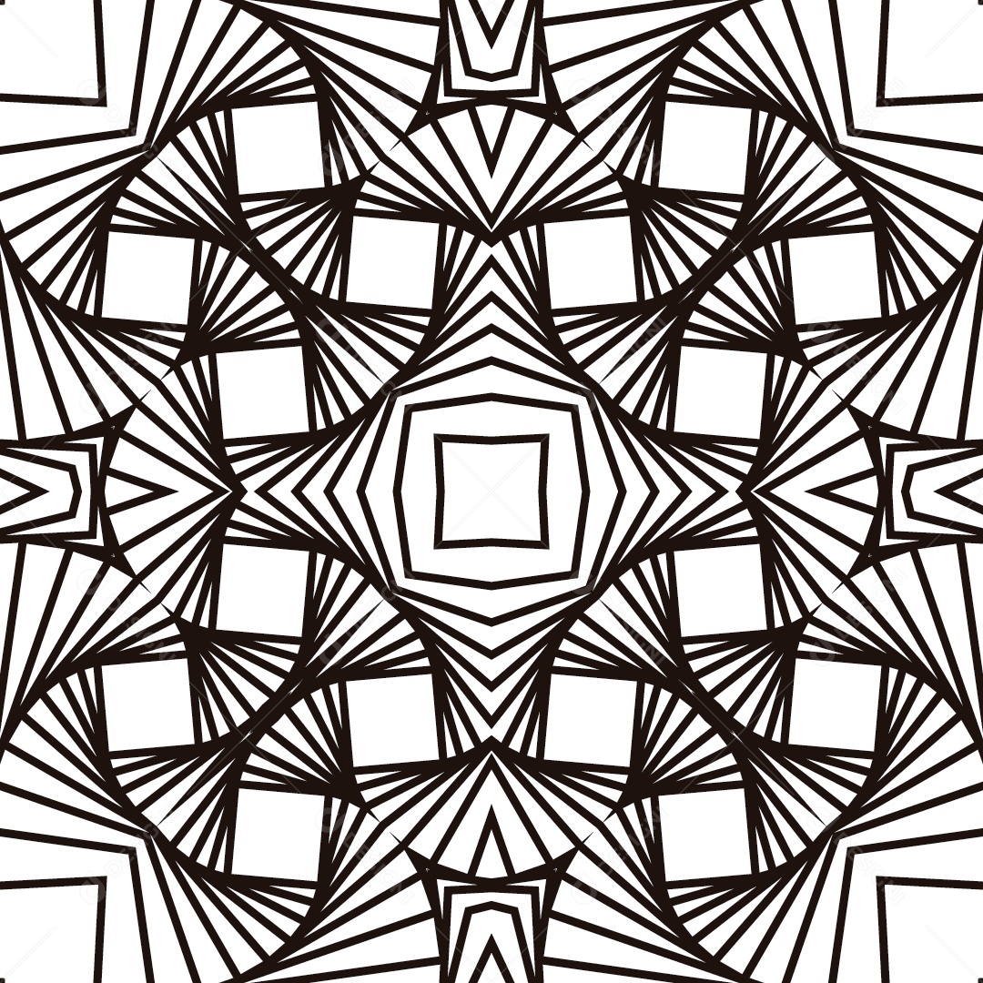 Ornamentos Geométricos Circulares Em Fundo Branco Vetor EPS