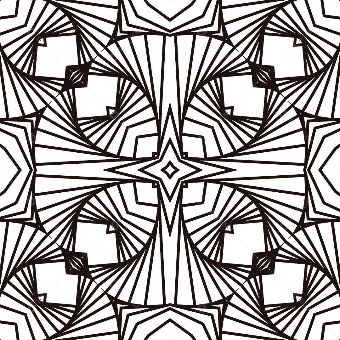 Ornamentos Geométricos Circulares Em Fundo Branco Vetor EPS