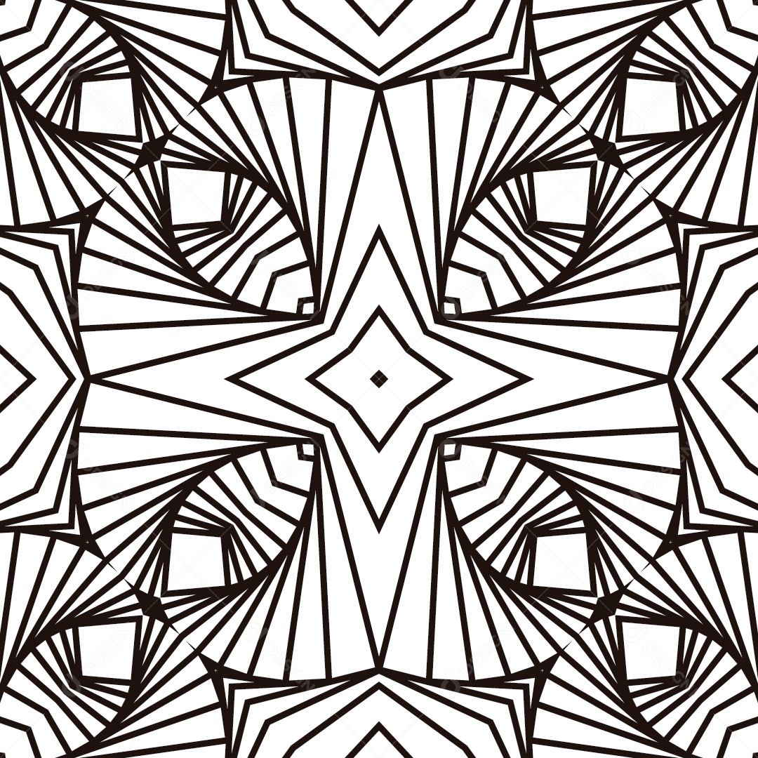 Ornamentos Geométricos Circulares Em Fundo Branco Vetor EPS