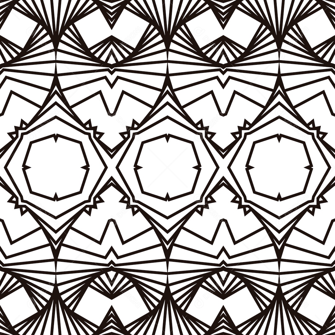 Ornamentos Geométricos Circulares Em Fundo Branco Vetor EPS