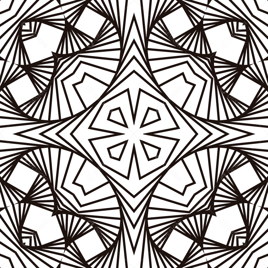 Ornamentos Geométricos Circulares Em Fundo Branco Vetor EPS