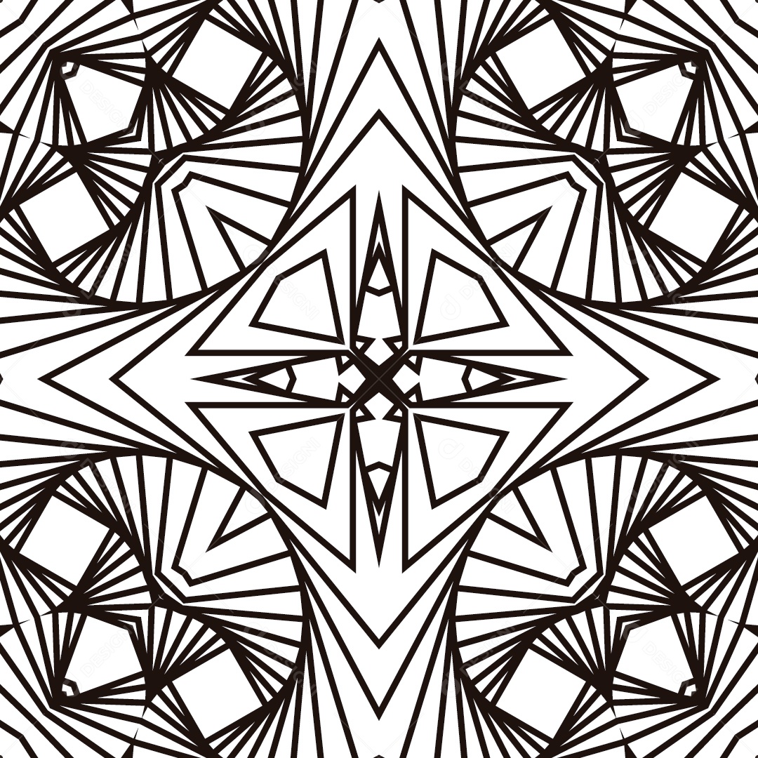 Ornamentos Geométricos Circulares Em Fundo Branco Vetor EPS