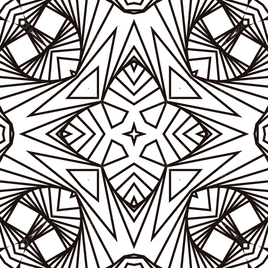 Ornamentos Geométricos Circulares Em Fundo Branco Vetor EPS