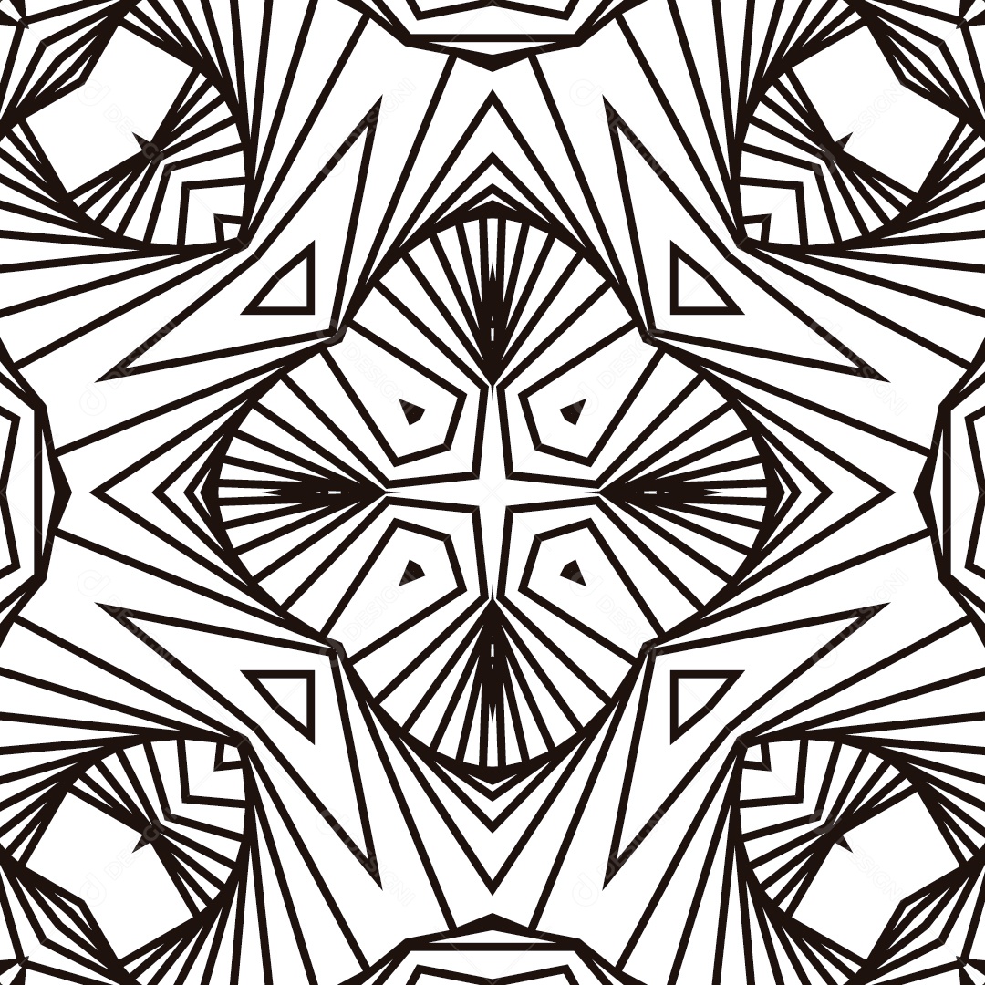 Ornamentos Geométricos Circulares Em Fundo Branco Vetor EPS