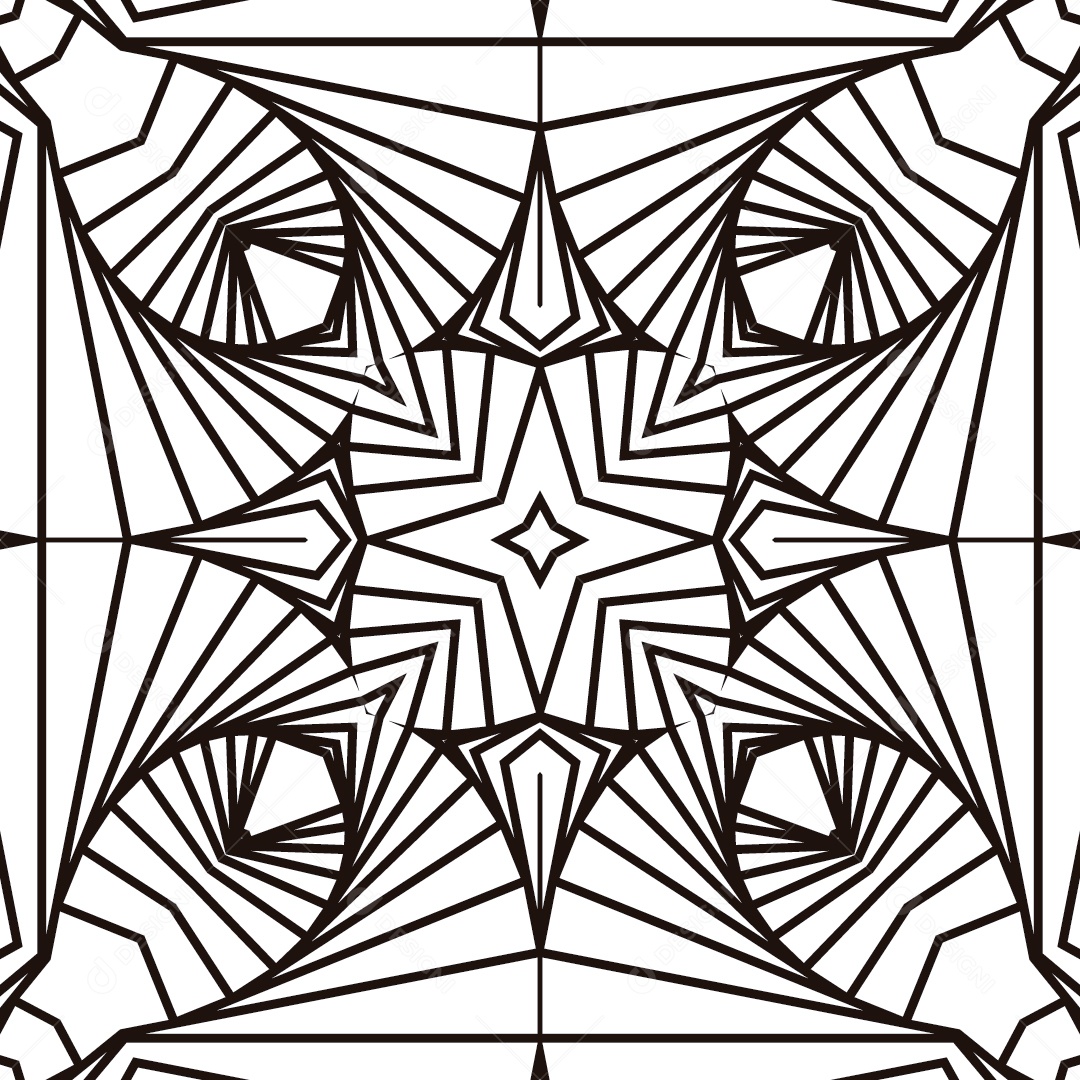 Ornamentos Geométricos Circulares Em Fundo Branco Vetor EPS