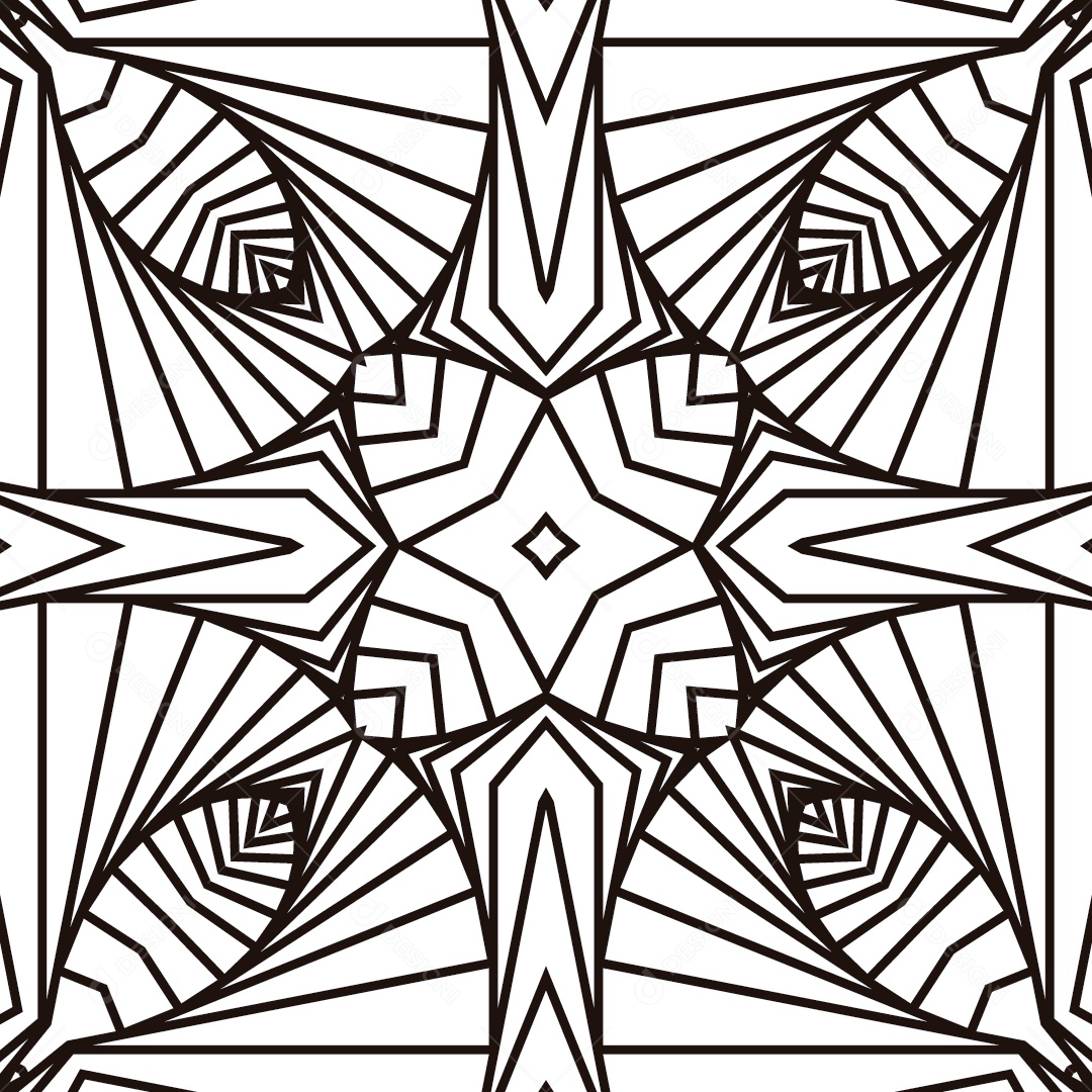 Ornamentos Geométricos Circulares Em Fundo Branco Vetor EPS