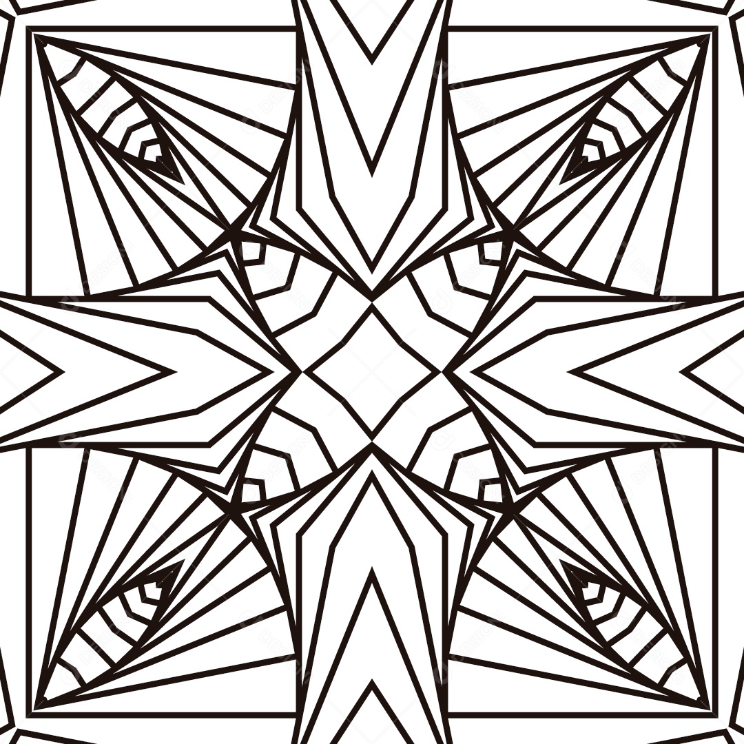 Ornamentos Geométricos Circulares Em Fundo Branco Vetor EPS