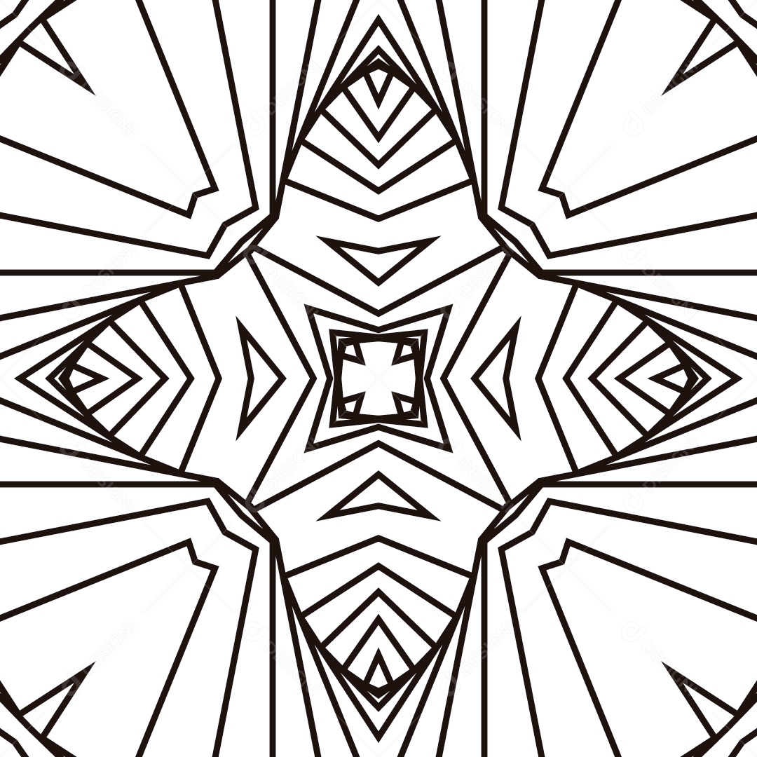 Ornamentos Geométricos Circulares Em Fundo Branco Vetor EPS