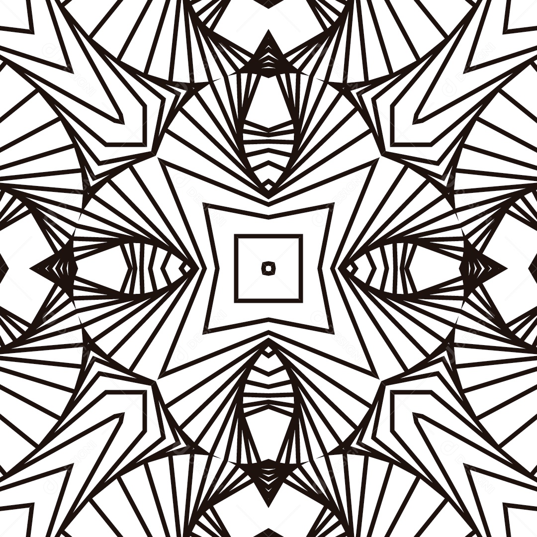 Ornamentos Geométricos Circulares Em Fundo Branco Vetor EPS