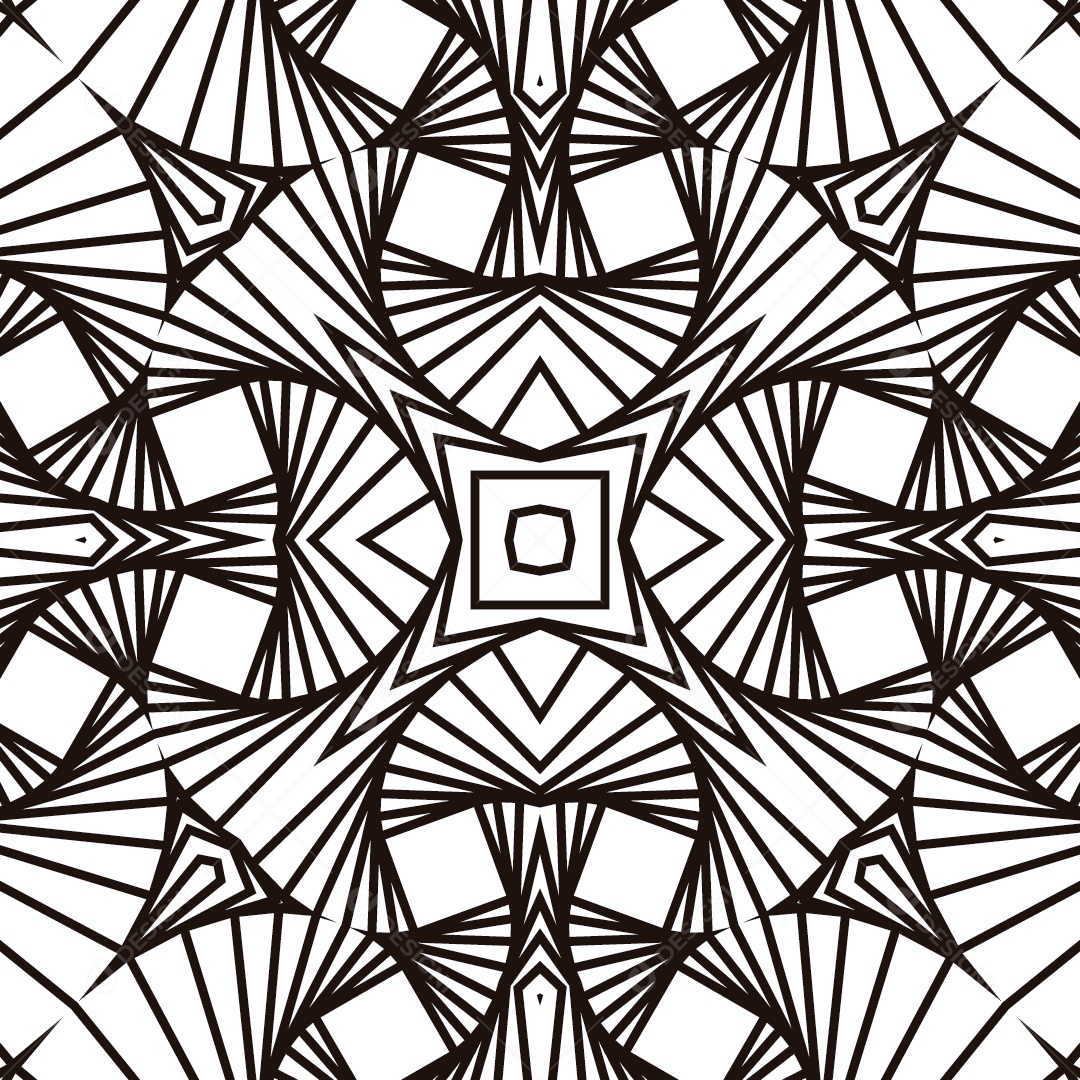 Ornamentos Geométricos Circulares Em Fundo Branco Vetor EPS