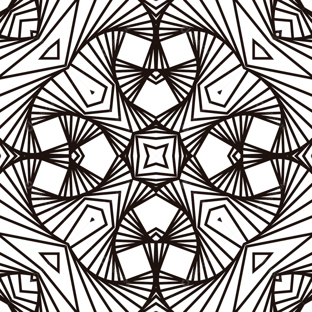 Ornamentos Geométricos Circulares Em Fundo Branco Vetor EPS