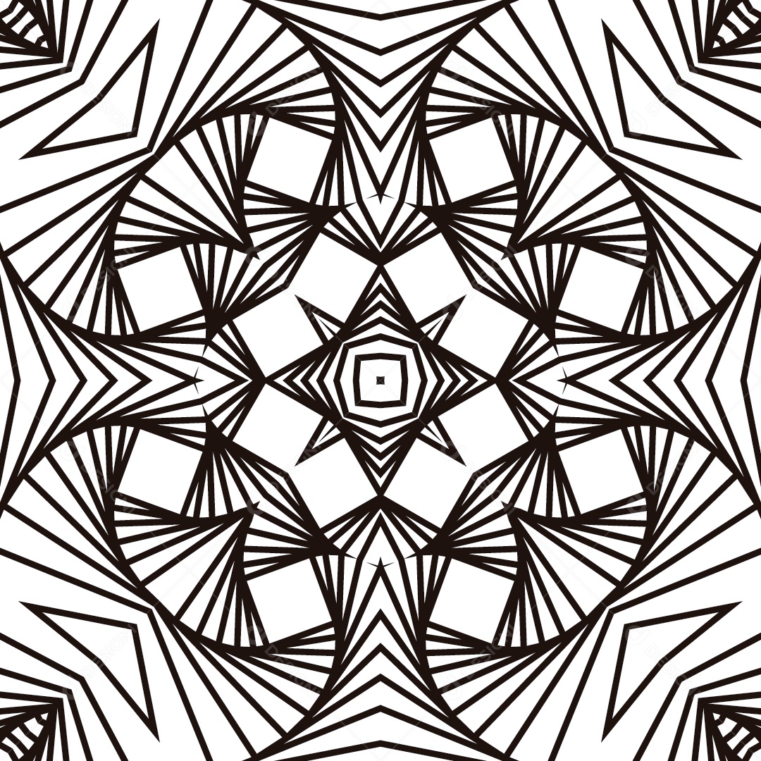 Ornamentos Geométricos Circulares Em Fundo Branco Vetor EPS