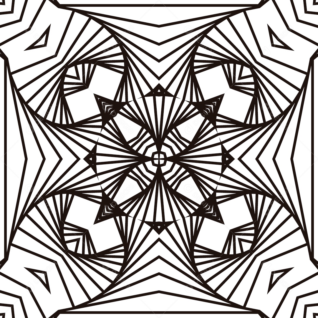 Ornamentos Geométricos Circulares Em Fundo Branco Vetor EPS