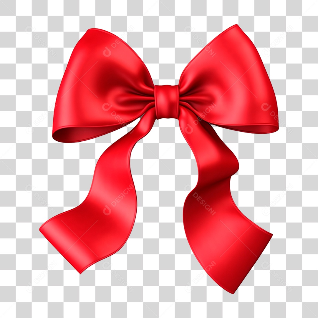 Elemento 3D Laço Borboleta Fitas PNG Transparente