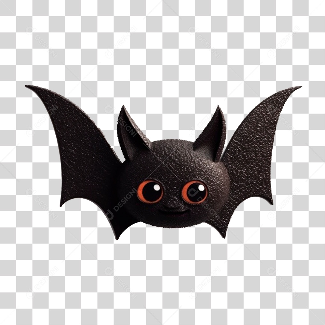 Elemento 3D Morcego Voando PNG Transparente