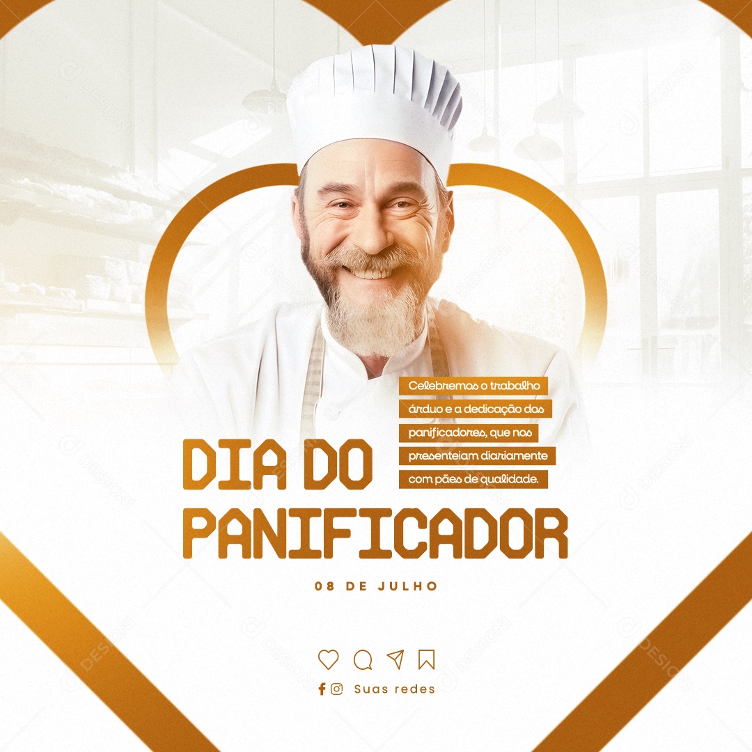 Celebremos O Trabalho Árduo e a Dedicação Dia Do Panificador Social Media PSD Editável