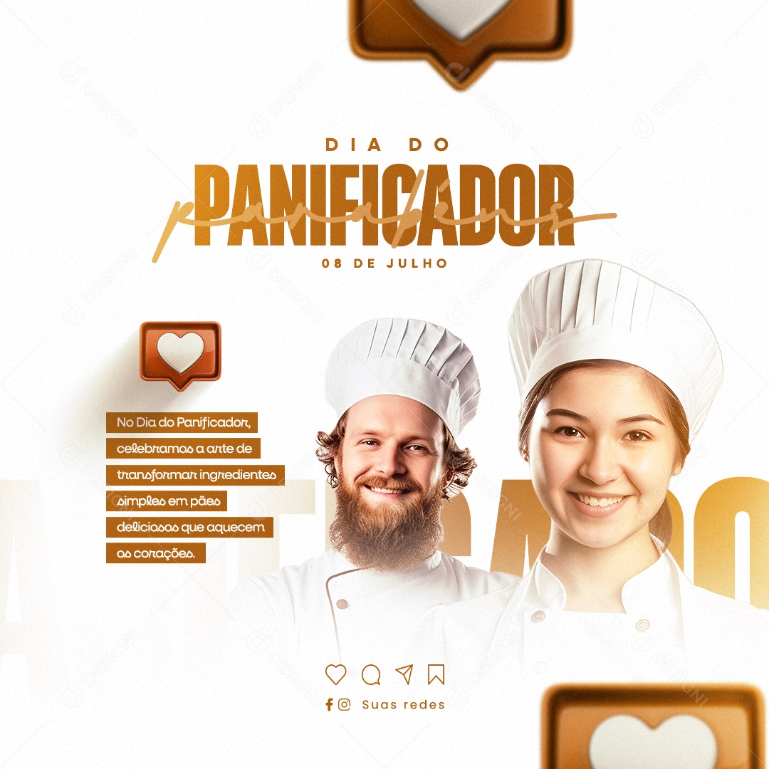 Celebramos A Arte De Transformar Ingredientes Simples Em Pães Dia Do Panificador Social Media PSD Editável