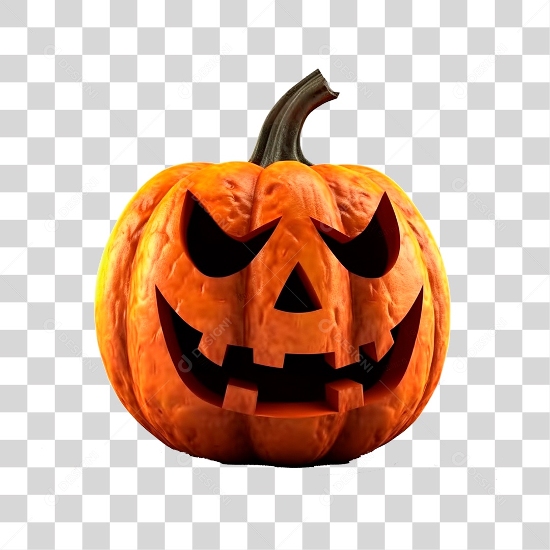 Abobora de Halloween PNG Transparente