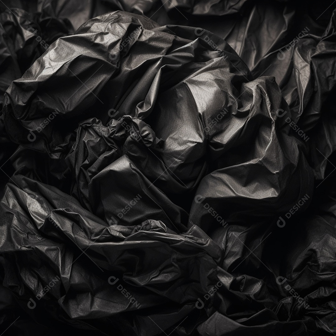 Textura papel preto amassado