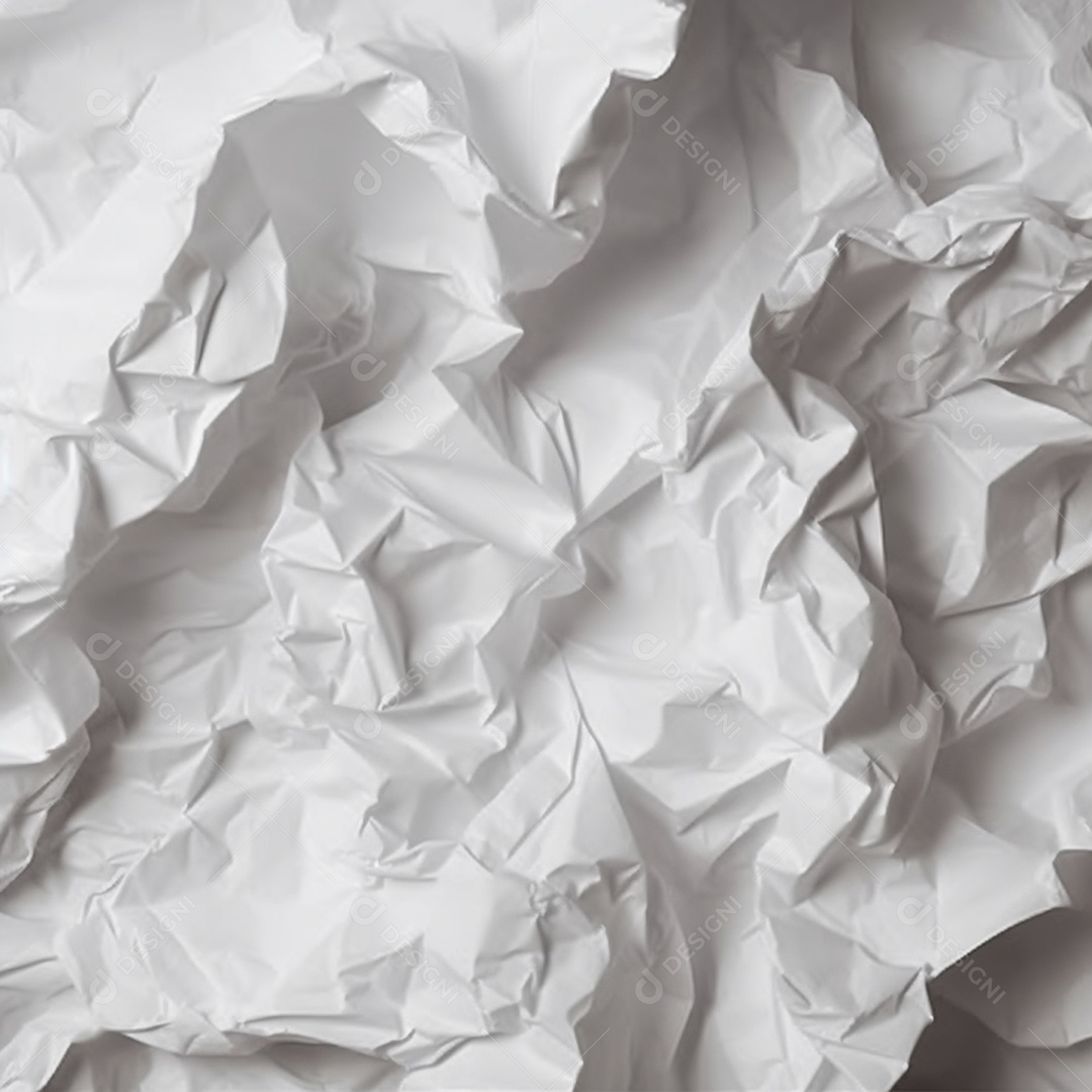 Textura papel branco amassado