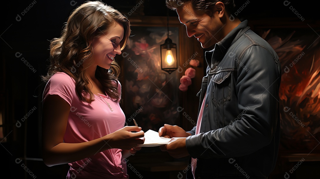 Imagem realista de lindo casal apaixonado.