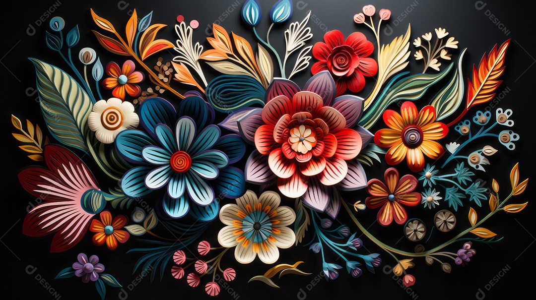 Bordado mexicano IA generativa.