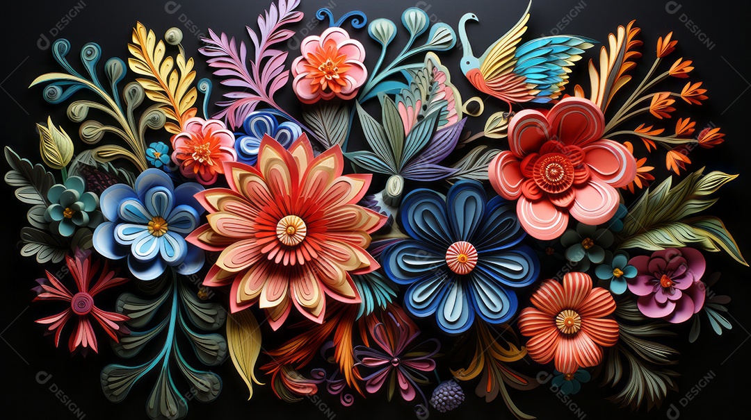 Bordado mexicano IA generativa.