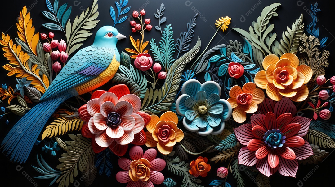 Bordado mexicano IA generativa.