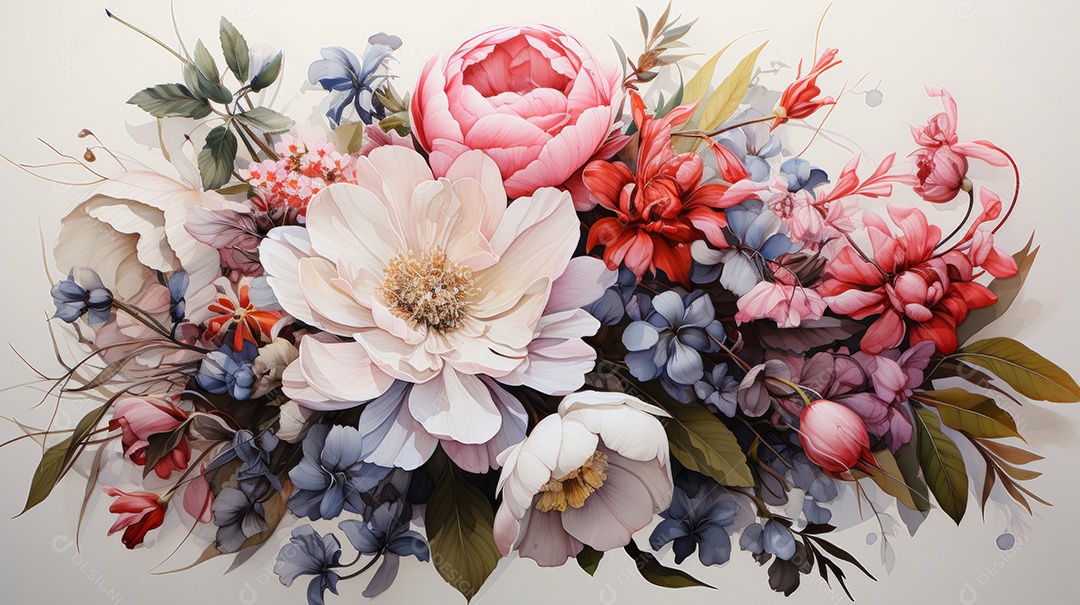 Buquê de flores IA generativa.