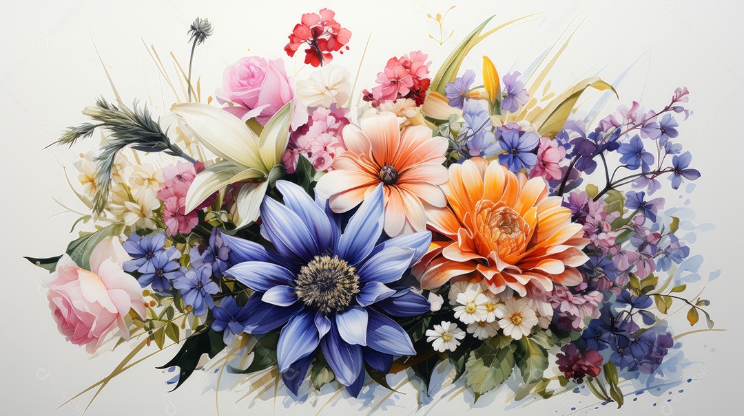 Buquê de flores IA generativa.