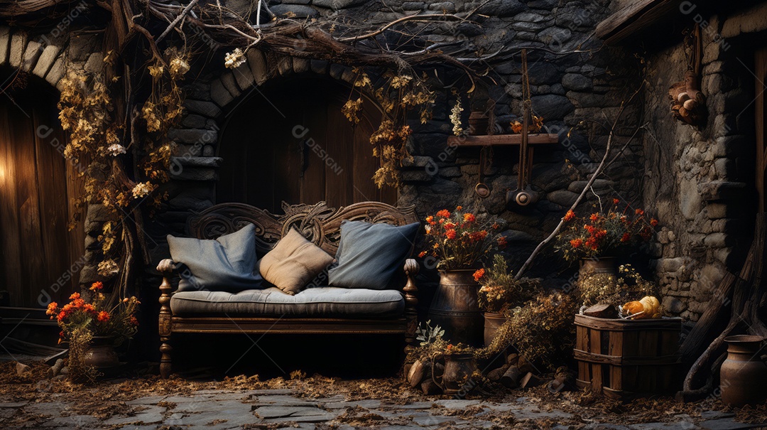 Vida rústica e rural IA generativa.