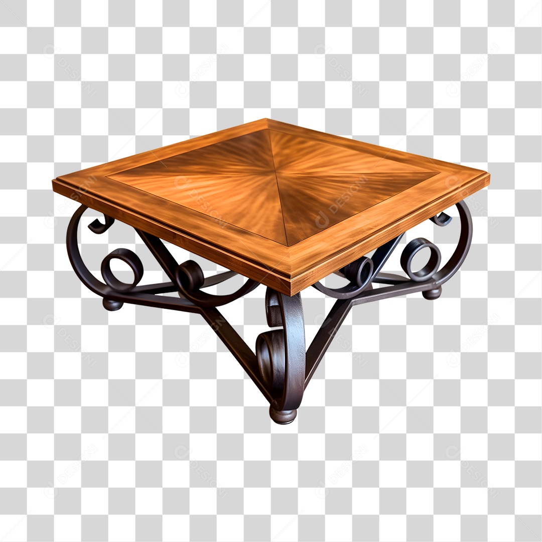 Mesa de Madeira PNG Transparente