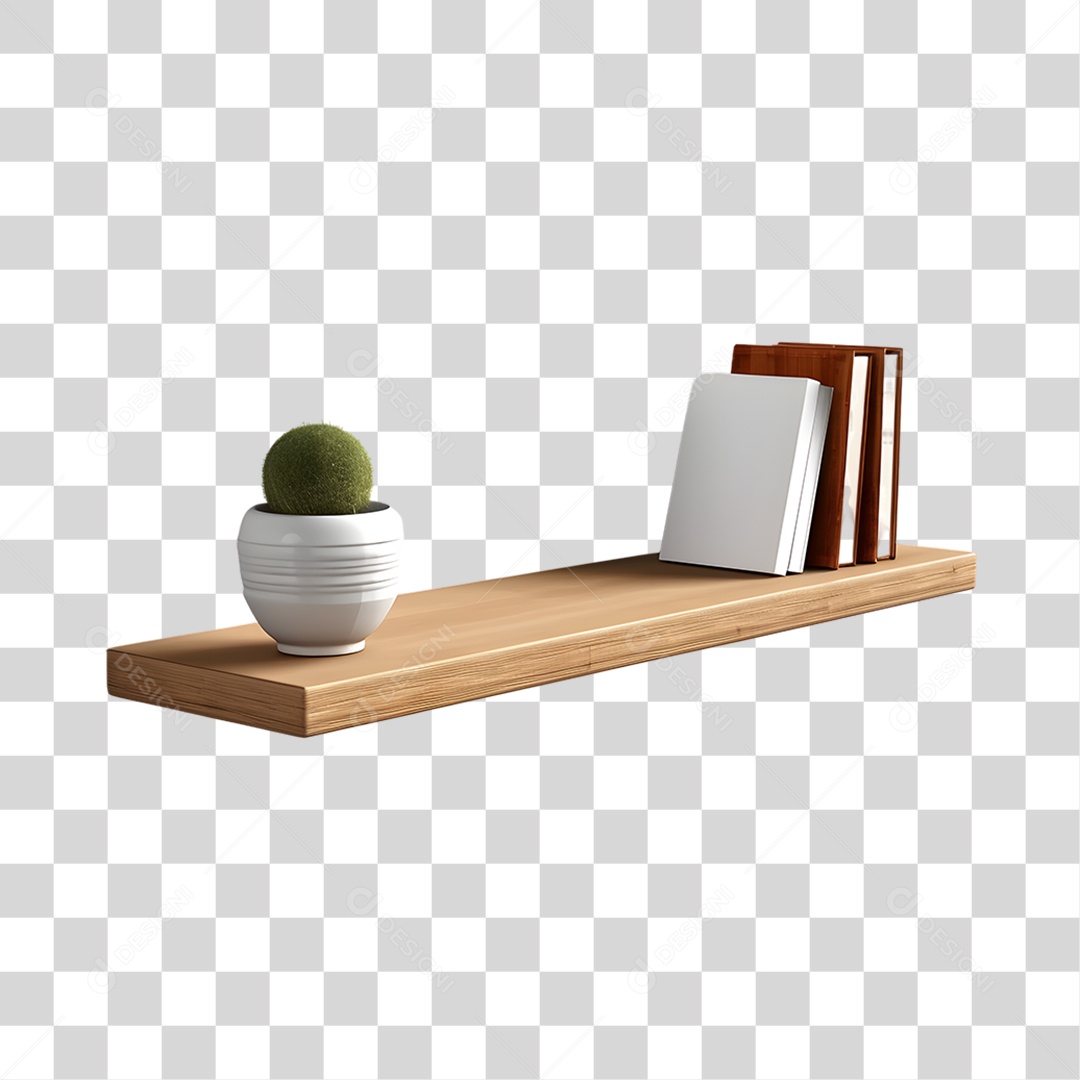 Estante de Madeira PNG Transparente