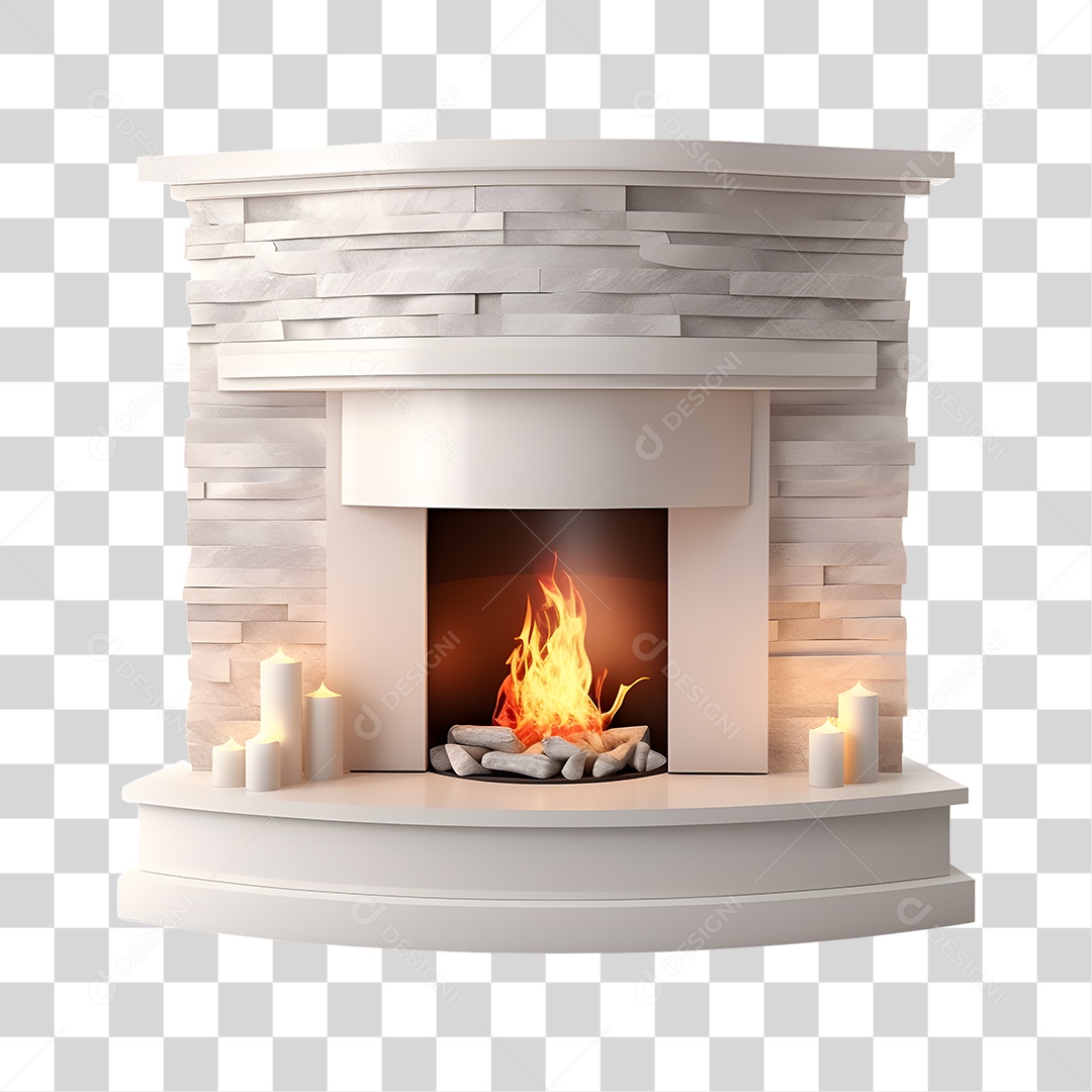 Lareira com Fogo PNG Transparente