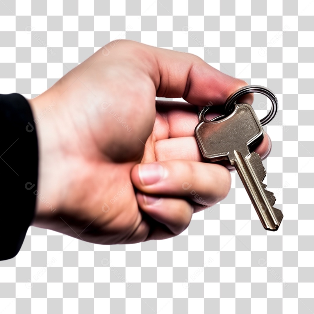 Mão Segurando Chave PNG Transparente