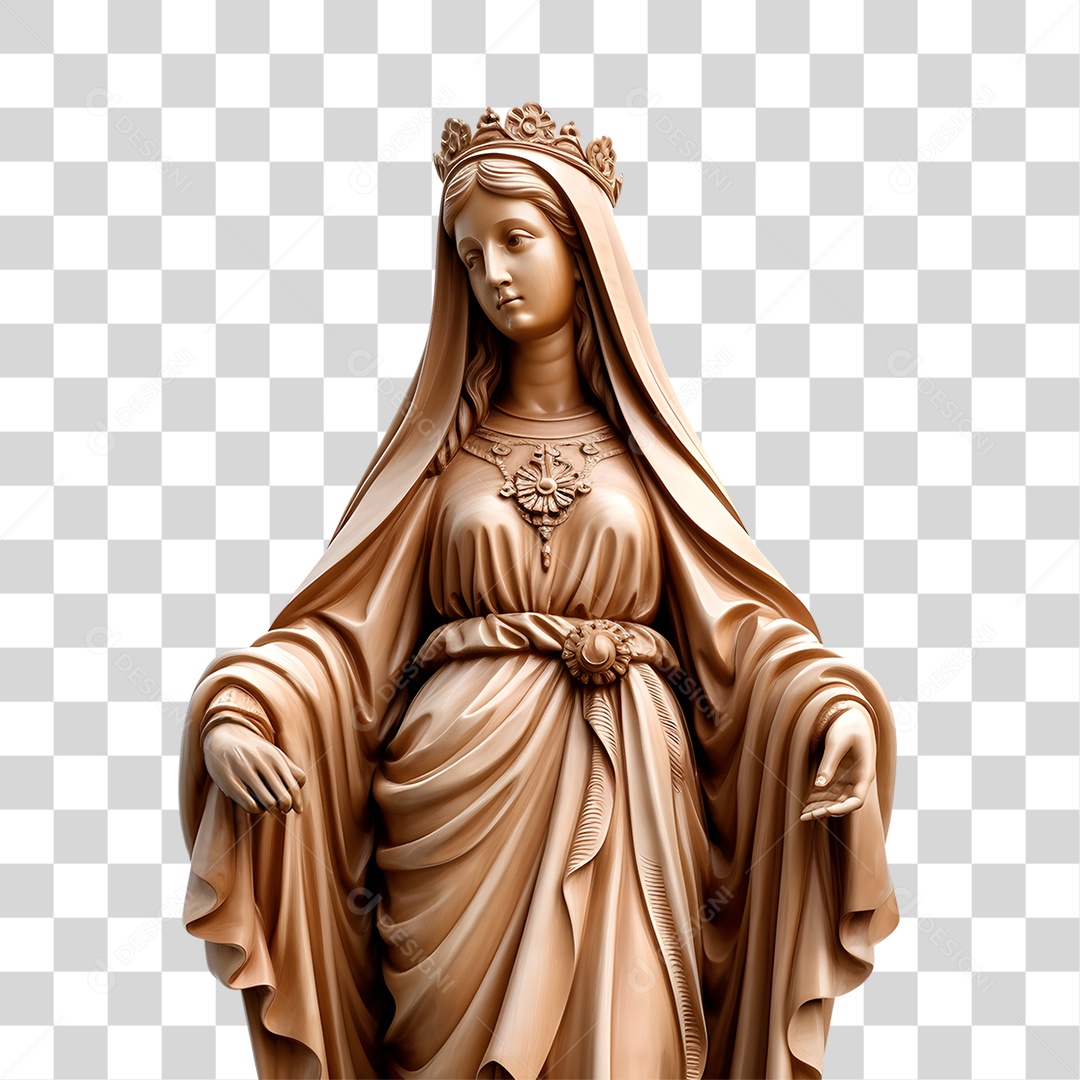 Objeto 3D Nossa Senhora Composição PNG Transparente
