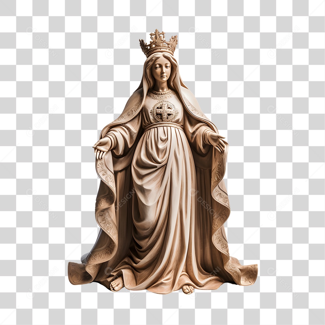 Objeto 3D Nossa Senhora Composição PNG Transparente
