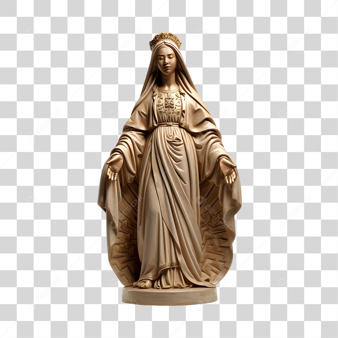 Objeto 3D Nossa Senhora Composição PNG Transparente