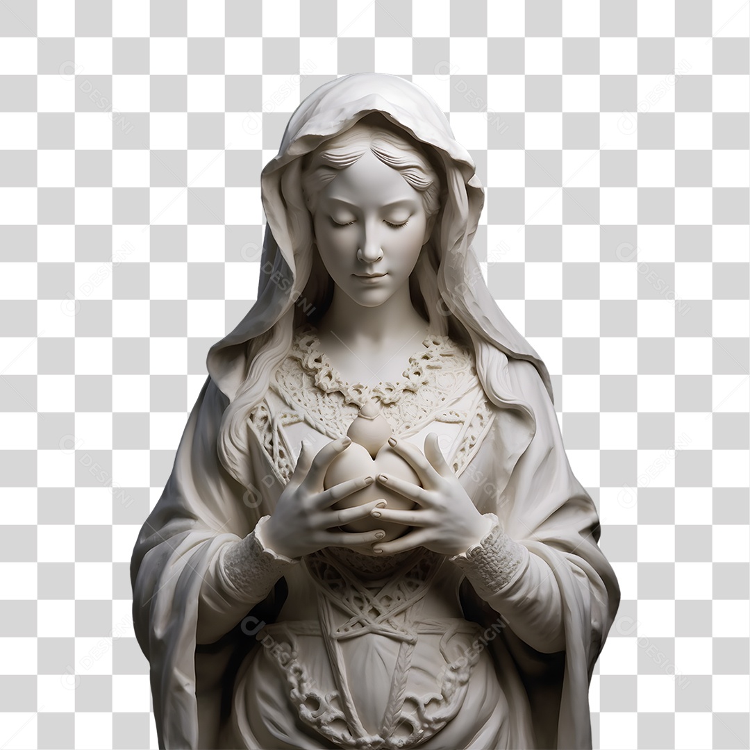 Objeto 3D Nossa Senhora Composição PNG Transparente