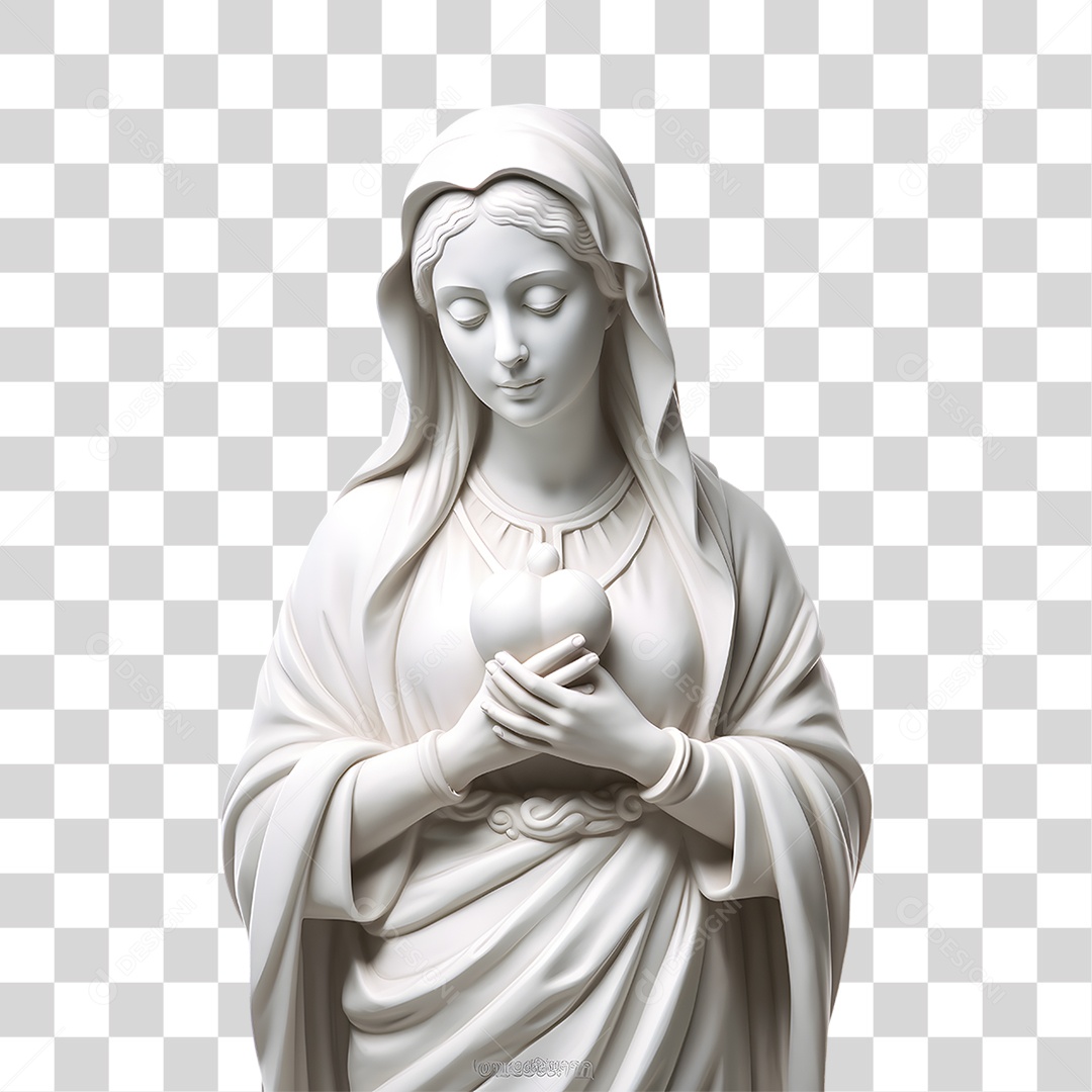 Objeto 3D Nossa Senhora Composição PNG Transparente