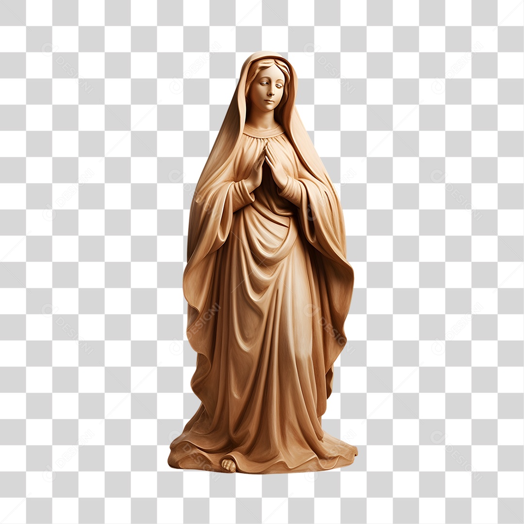 Objeto 3D Nossa Senhora Composição PNG Transparente
