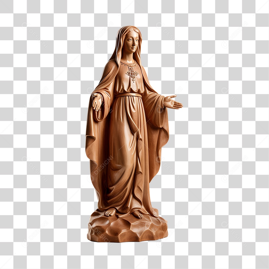 Objeto 3D Nossa Senhora Composição PNG Transparente