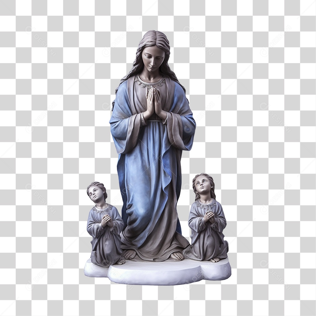 Objeto 3D Nossa Senhora Composição PNG Transparente