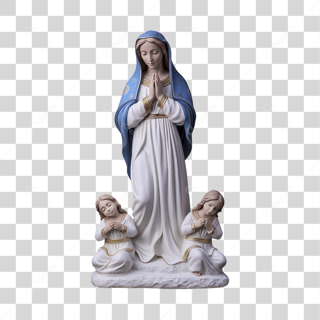 Objeto 3D Nossa Senhora Composição PNG Transparente